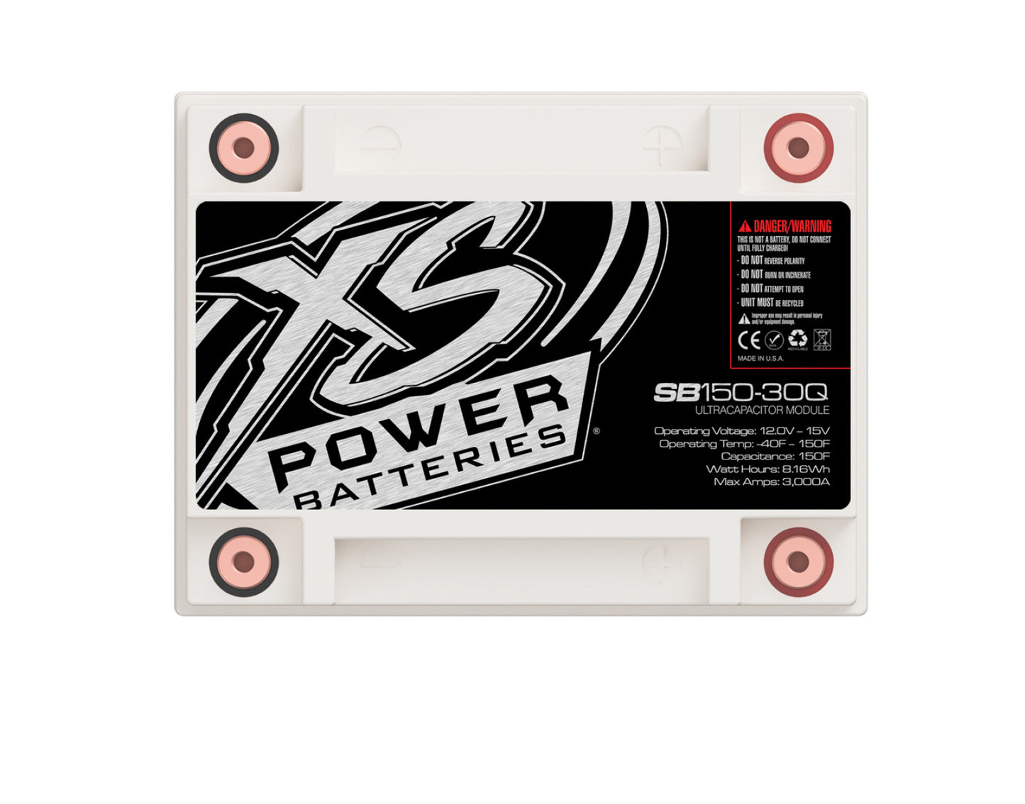 XS Power Baterías Módulos de condensadores Super Bank Powersports de 12 V - Pernos de terminal M6 incluidos 3000 amperios máximos