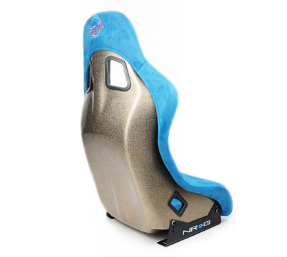 NRG FRP Bucket Seat ULTRA Edition - Medium (Blue Alcantara/Pearlized Back)