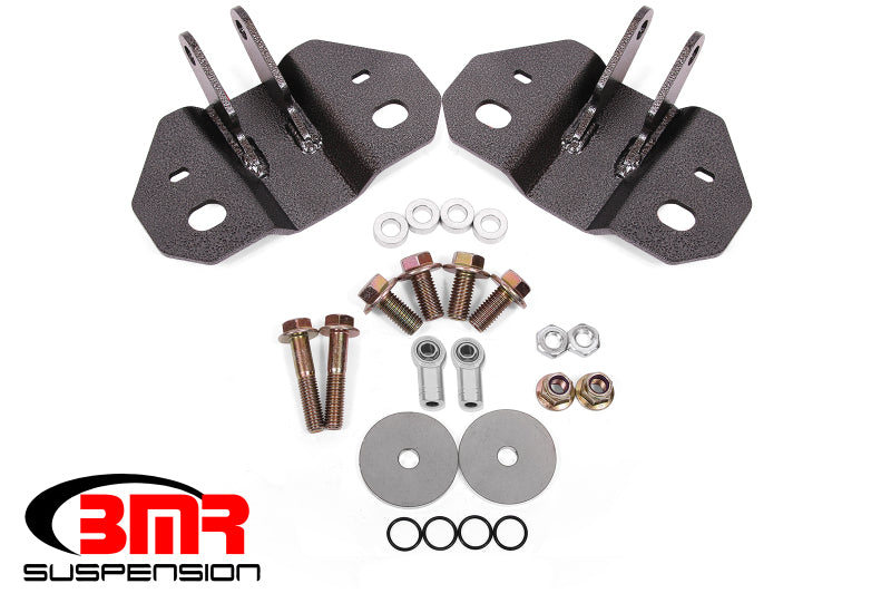 BMR Suspensión 15-19 Ford Mustang Soporte de choque superior trasero - Hammertone Black