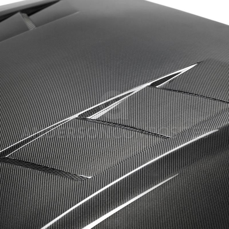 Anderson Composites Capó de fibra de carbono de doble cara con extractor de calor estilo Ford Mustang GT Type-SA 2018