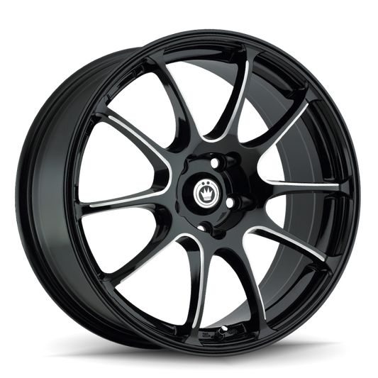 Konig Illusion 18x8 5x114.3 ET35 Black/Ball Cut Machine