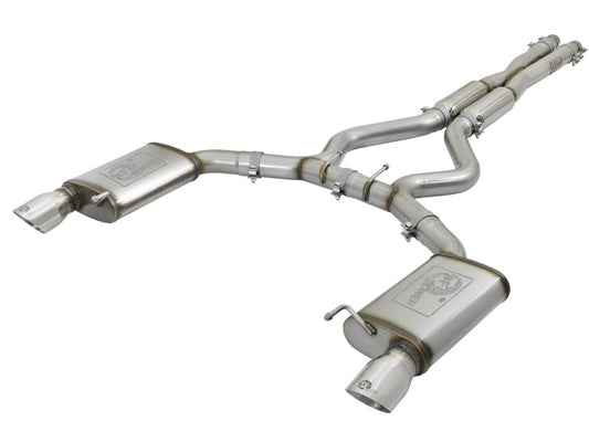 aFe MACHForce XP 3in Sport Tone Cat-Back Exhausts w/ Polished Tips 15-17 Ford Mustang V6/V8