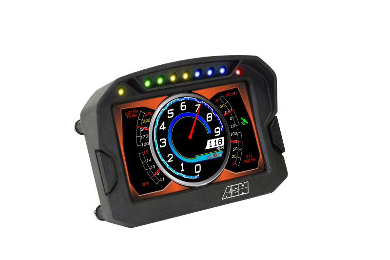 Pantalla de tablero digital de carbono AEM CD-5G con GPS interno de 10 Hz y antena