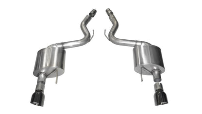 Corsa 15-17 Ford Mustang GT 5.0 3in Axle Back Exhaust, Black Dual 4.5in Tip *Sport*