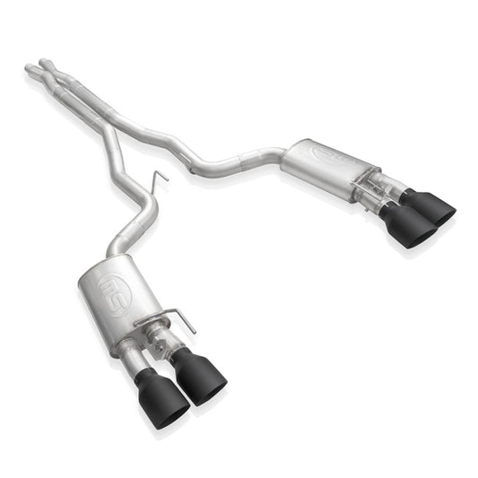 Stainless Works 2020 Ford GT500 Redline Catback X-Pipe Exhaust Factory Connect - Black Tips