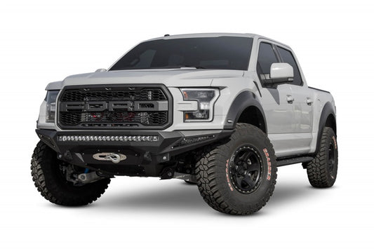 Addictive Desert Designs 17-18 Ford F-150 Raptor Stealth Fighter Parachoques delantero con soporte de cabrestante