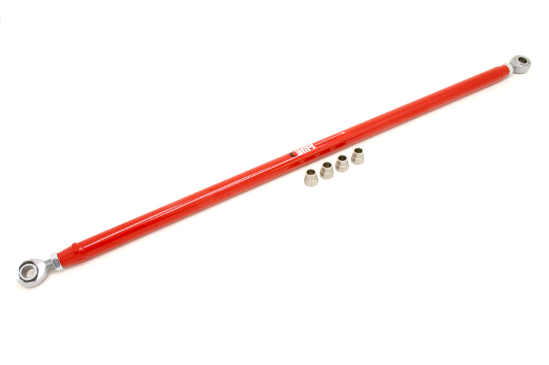 BMR 05-14 S197 Mustang Chrome Moly Panhard Rod con doble ajuste. Extremos de varilla - Rojo