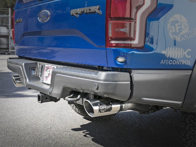 aFe MACHForce-XP 3in to 3-1/2in 304 SS Cat-Back Exhaust w/Polished Tips 17-18 Ford F-150 Raptor 3.5L