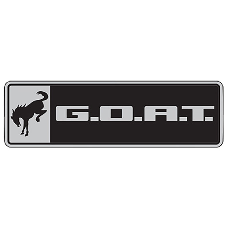 Ford Racing Bronco/Bronco Sport G.O.A.T. Badge - Black/Chrome