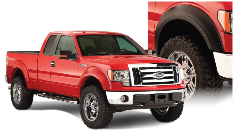 Bushwacker 09-14 Ford F-150 Styleside Extend-A-Fender estilo bengalas 4 piezas 67.0/78.8/97.4 pulgadas cama - negro