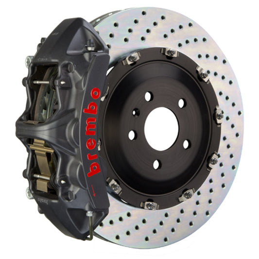 Brembo 15-23 Mustang GT (S550) Front GTS BBK 6 Piston Cast 405x34 2pc Rotor Drilled-Black HA