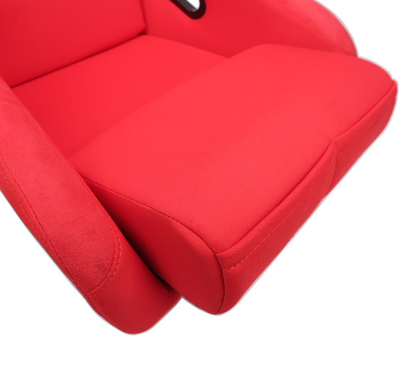 Asiento envolvente NRG FRP (tela roja) - Grande