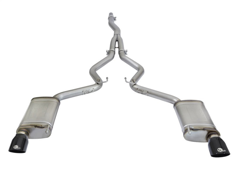 aFe MACHForce XP Exhausts Cat-Back SS-304 EXH w/ Black Tips 15-23 Ford Mustang EcoBoost 2.3L (t)