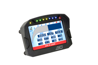 Pantalla de tablero digital con registro de carbono AEM CD-5LG con GPS interno de 10 Hz y antena