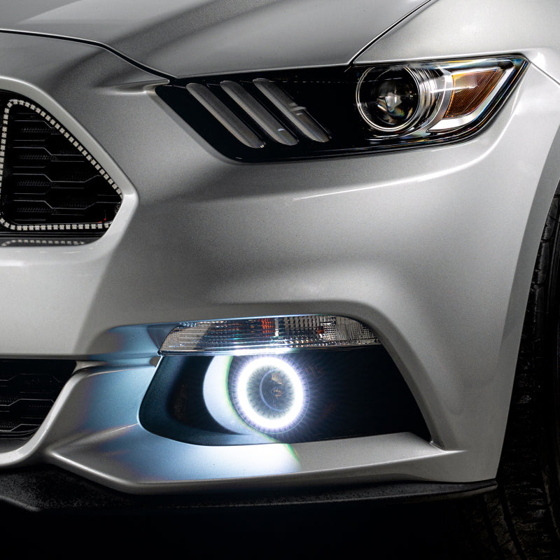 Oracle Ford Mustang 15-20 WP LED Projector Fog Halo Kit - ColorSHIFT