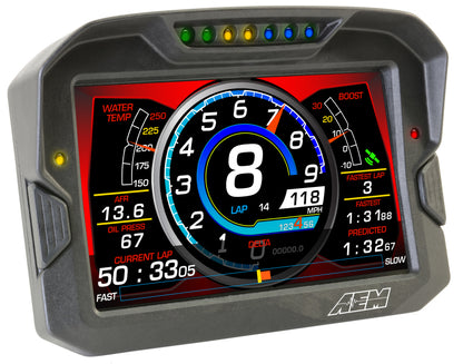 Pantalla digital de fibra de carbono AEM CD-7 sin registro Race Dash (solo entrada CAN)