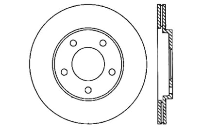 StopTech 05-10 Ford Mustang V6/4.0L / GT V8/4.6L Cross Drilled Left Rear Rotor