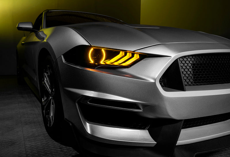 Oracle 18-21 Ford Mustang Dynamic DRL Upgrade w/ Halo Kit & Sequential Turn Signal - ColorSHIFT