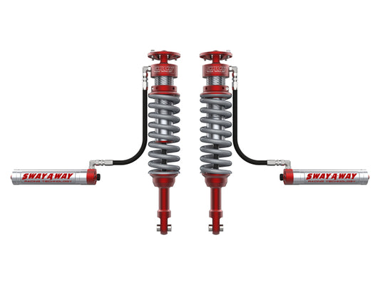 aFe 17-19 Ford F-150 Raptor Sway-A-Way 3.0 Front Coilover Kit w/ Remote Reservoirs and Comp Adj