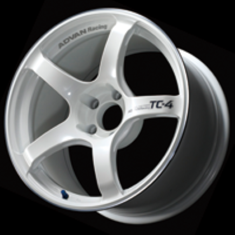 Advan TC4 17x8.0 +45 5-114.3 Racing White Metallic y rueda de anillo