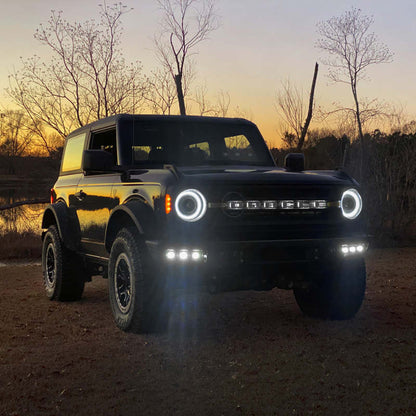 ORACLE Lighting 21-22 Ford Bronco Triple LED Fog Light Kit for Steel Bumper - White