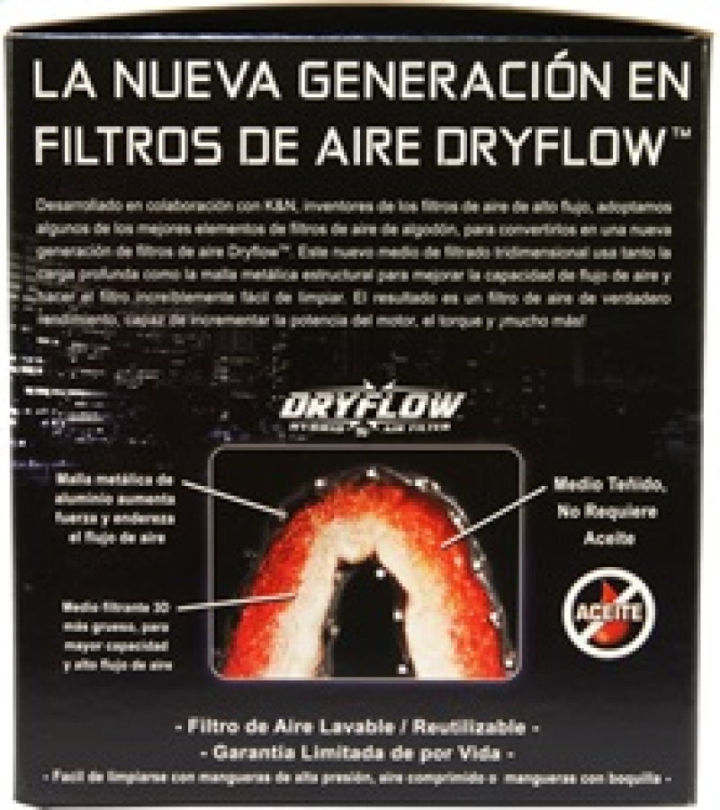 Filtro de aire AEM Dryflow cónico de 5,5 pulgadas de diámetro exterior de base x 4,75 pulgadas de diámetro exterior superior x 5 pulgadas de altura