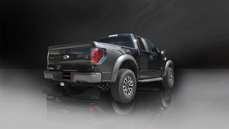 Corsa 11-14 Ford F-150 Raptor 6.2L V8 145 pulgadas Distancia entre ejes Escape con respaldo de gato Xtreme negro