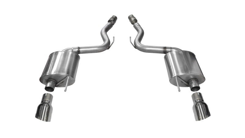 Corsa 15-17 Ford Mustang GT 5.0 3in Axle Back Exhaust Polish Dual Tips (Touring)