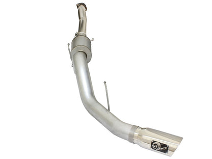 aFe Atlas Exhausts Escape de acero aluminizado con respaldo de gato de 4 pulgadas 2015 Ford F-150 V6 3.5L (tt) Punta pulida