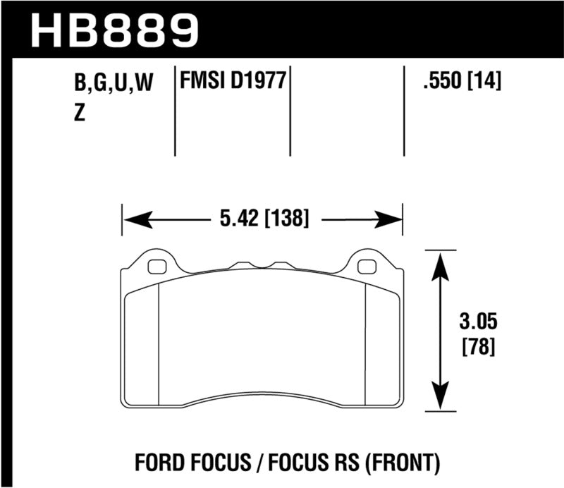 Hawk HP Plus Track Only Ferro-Carbon Brake Pads