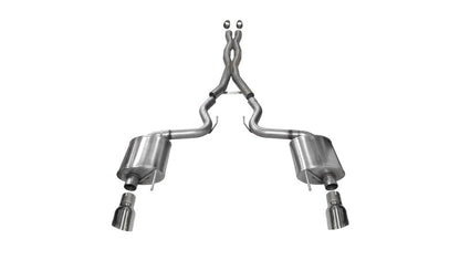 Corsa 15-17 Ford Mustang GT 5.0 3in Cat Back Exhaust Polish Dual Tips (Sport)
