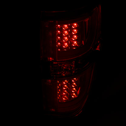 ANZO 2009-2013 Ford F-150 luces traseras LED rojo/transparente