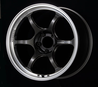 Advan RG-D2 18x9.5 +29 5-114.3 Mecanizado y rueda negra plomizo