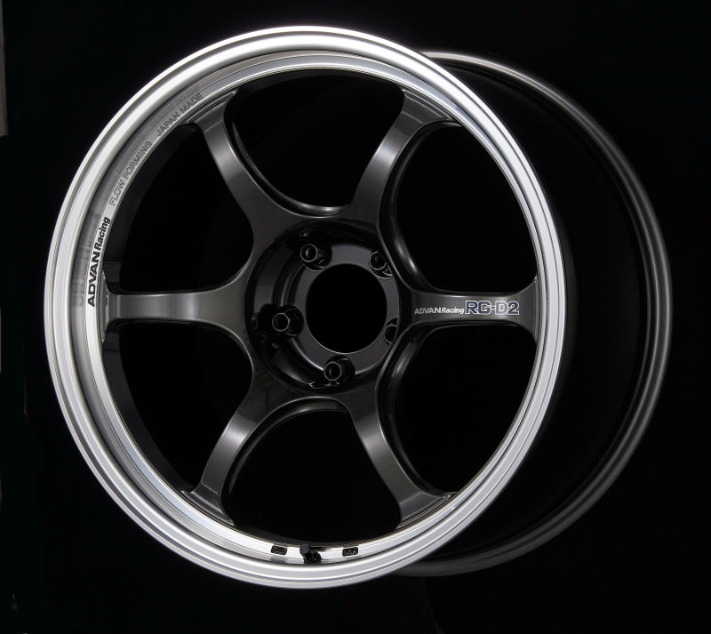 Advan RG-D2 18x9.5 +35 5-114.3 Mecanizado y rueda negra plomizo