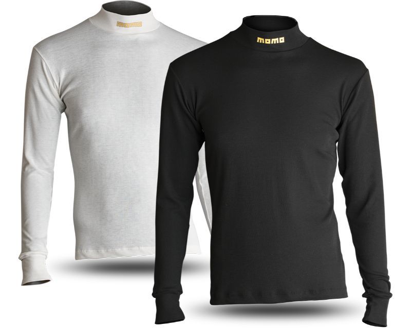 Camisa de cuello alto Momo Comfort Tech mediana (FIA 8856-2000) -Negro