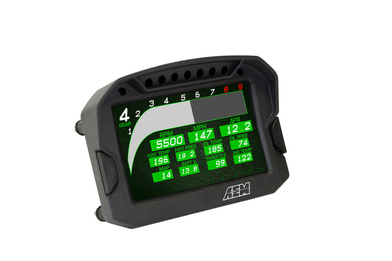 Pantalla de tablero digital de carbono AEM CD-5G con GPS interno de 10 Hz y antena