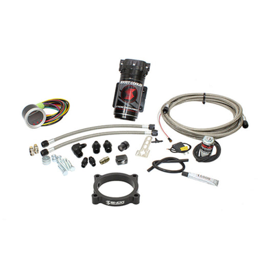 Snow Performance 11-17 Mustang Stg 2 Boost Cooler F/I Inyección de agua. Kit (Línea SS Brded/Conexiones 4AN) con