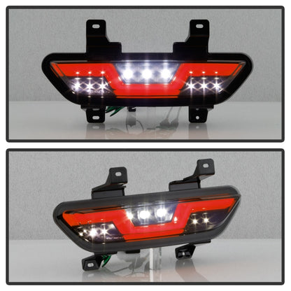 Spyder 15-16 Ford Mustang LED Reverse Lights - Black Smoke w/ Red Bar (ALT-YD-FM15RED-REV-BSM)