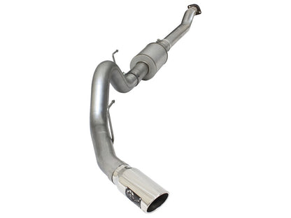 aFe Atlas Exhausts Escape de acero aluminizado con respaldo de gato de 4 pulgadas 2015 Ford F-150 V6 3.5L (tt) Punta pulida