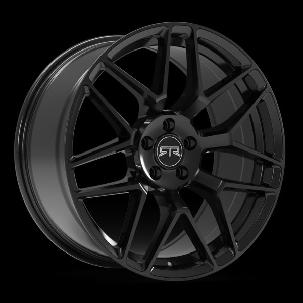 RTR Tech 7 Gloss Black Wheel; Rear Only; 19x10.5; 5x4.50; 45mm Offset (05-22 Mustang All)