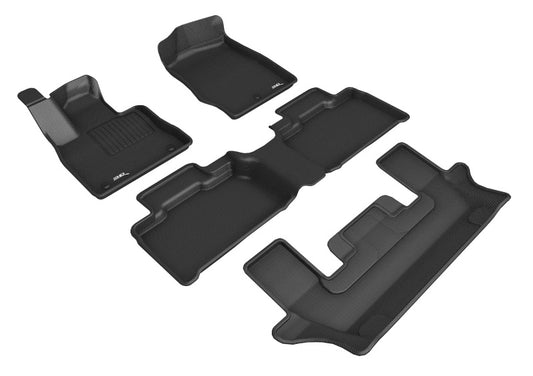 Alfombrillas 3D MAXpider 2020-2021 Ford Explorer 1ª/2ª/3ª fila - Negro