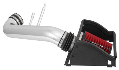 Spectre 15-18 Ford F150 V8-5.0L F/I Air Intake Kit - Polished w/Red Filter