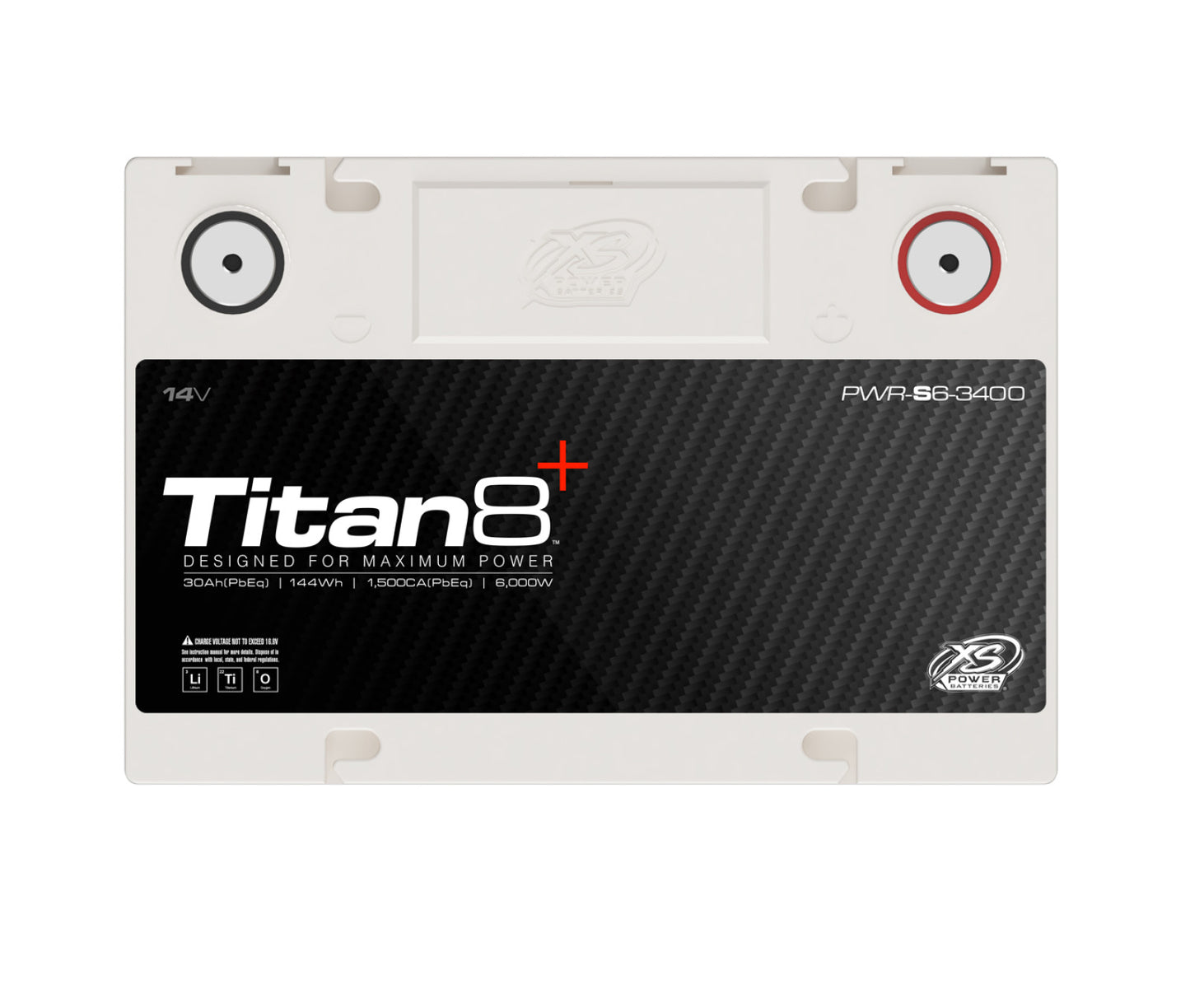 Baterías XS Power Baterías Titan de litio de 14 V 8 - Pernos de terminal M6 incluidos 2000 amperios máximos