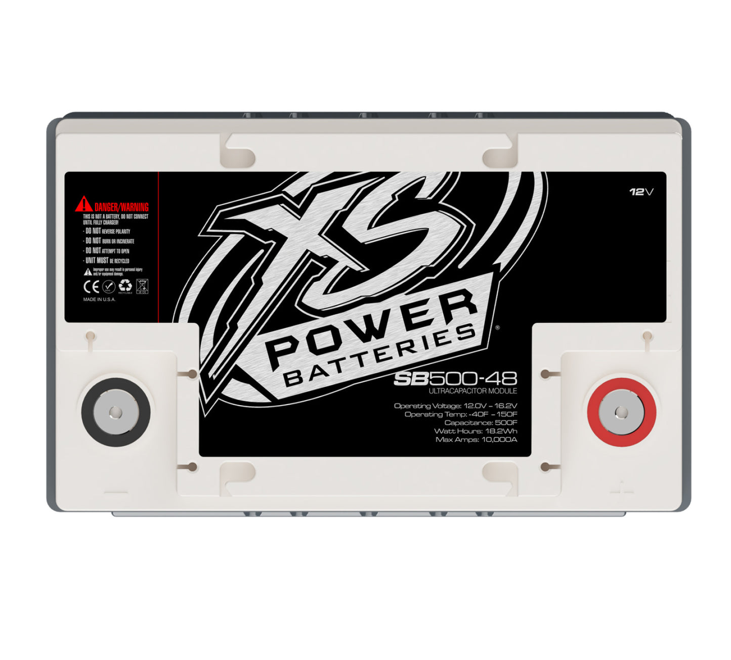 XS Power Batteries 12V Super Bank Capacitor Modules - M6 Terminal Bolts Included  10000 Max Amps