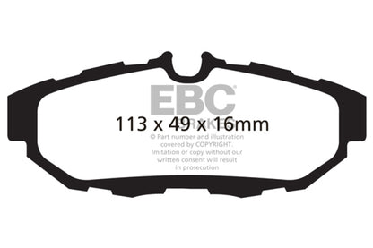 Pastillas de freno traseras EBC 10-14 Ford Mustang 3.7 Greenstuff