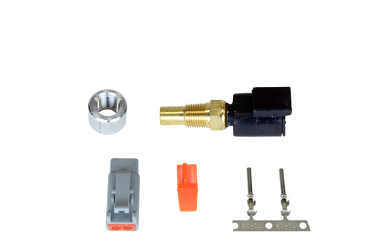 Kit de sensor de temperatura de agua/refrigerante/aceite PTF universal de 1/8 pulg. AEM con conector estilo Deutsch