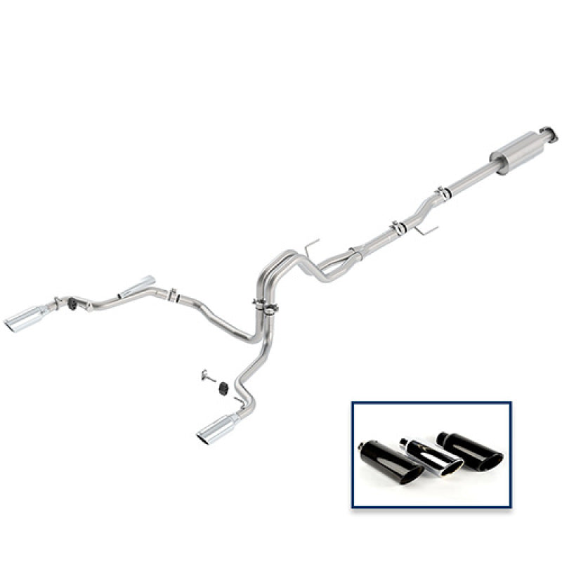 Ford Racing 15-18 F-150 5.0L Cat-Back Extreme Exhaust System Rear Exit w/ Chrome Tips