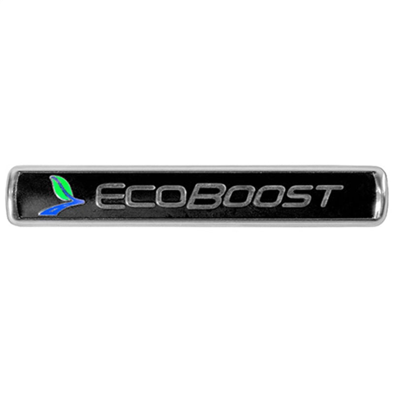 Ford Racing Emblema EcoBoost negro/plateado 3-1/2 pulgadas x 9/16 pulgadas – Juego de 2