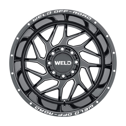 Weld Off-Road W117 20X12 Fulcrum 6X135 6X139.7 ET-44 BS4.75 Negro Brillante MIL 106.1