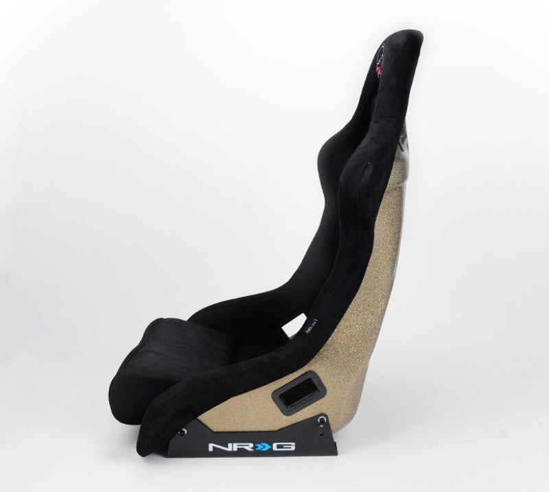 Asiento envolvente NRG FRP Edición ULTRA - Grande (Alcantara negro/respaldo con purpurina dorada)